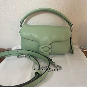 Coach EUC Pillow Tabby 18 in Pistachio